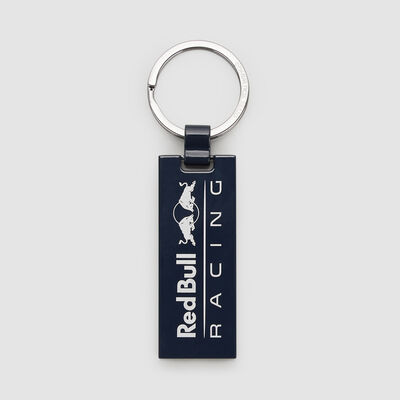 Porte-clés métallique bleu marine
